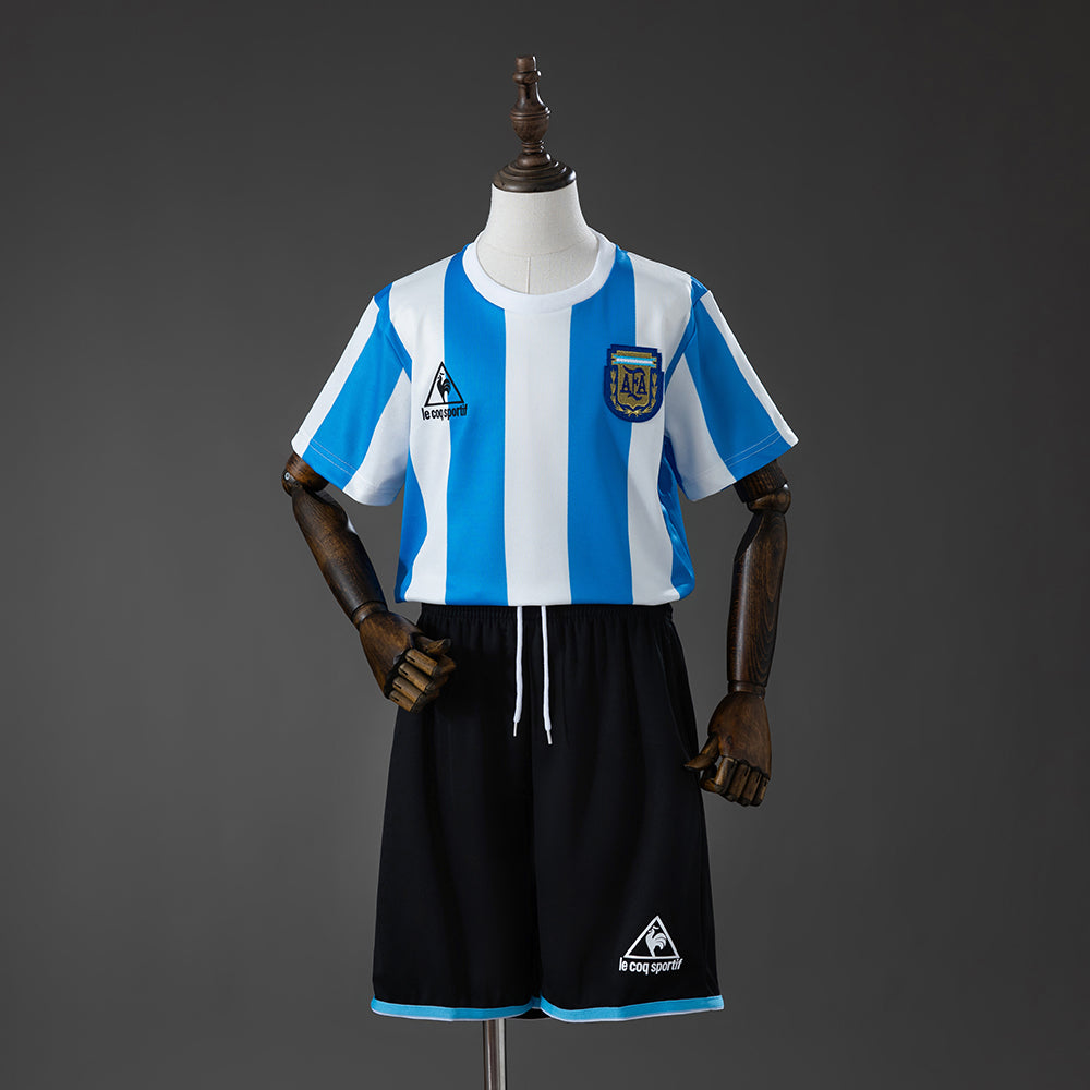Camiseta retro de la selección argentina de 1986 para niños