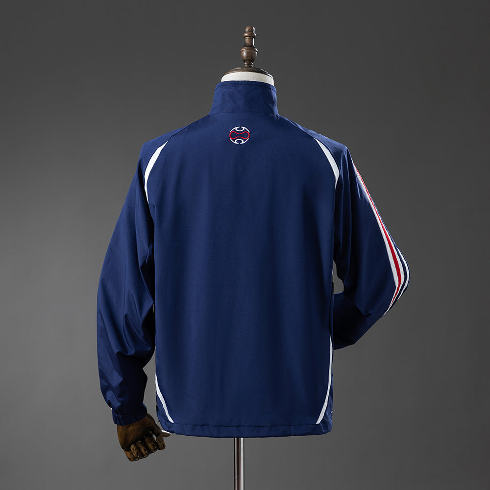 Cortavientos retro Francia 05/06 - Blanco y azul