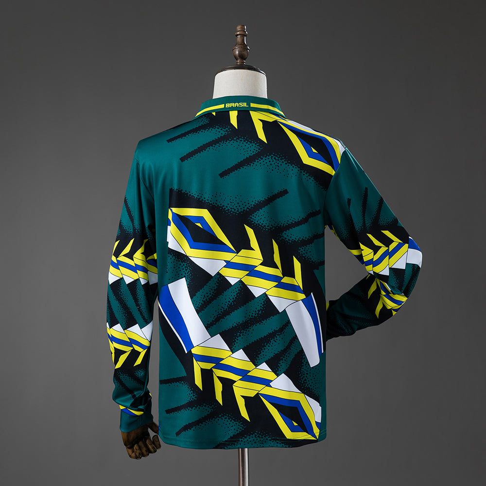 Camiseta retro de manga larga para portero de Brasil 96/97