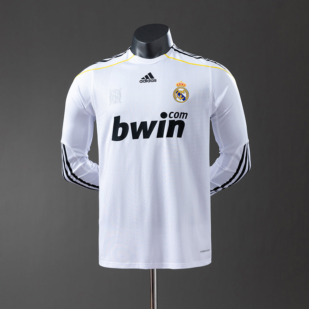 Camiseta retro de manga larga del Real Madrid 0910, versión jugador