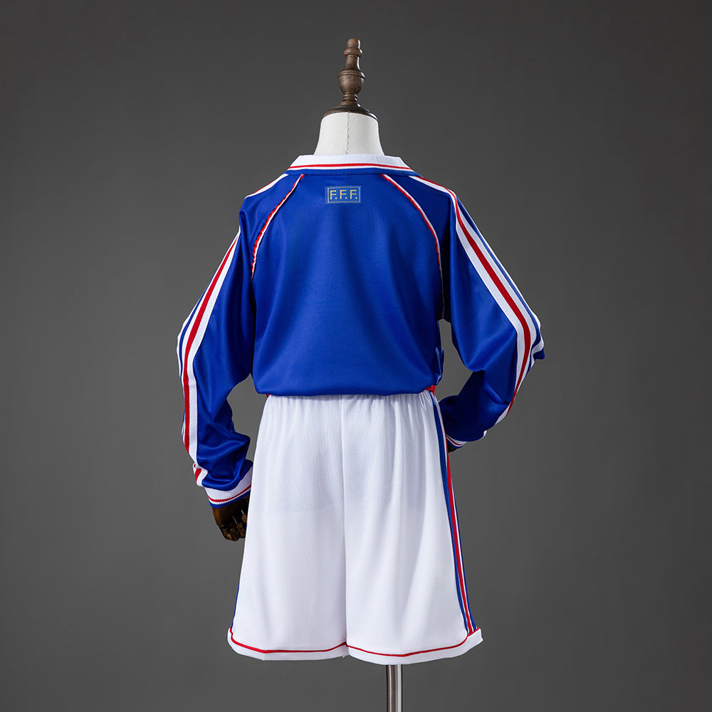 Camiseta infantil retro de manga larga de la selección francesa de 1998