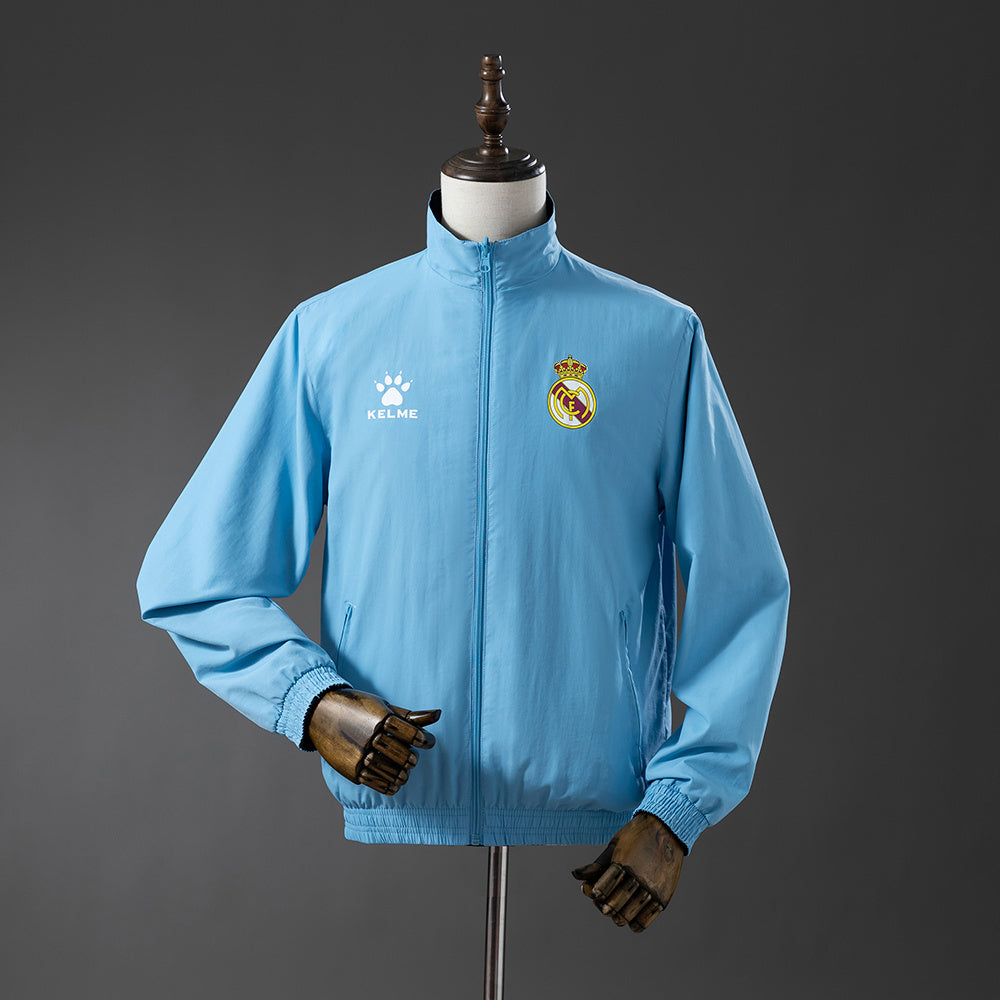 Chaqueta cortavientos reversible del Real Madrid - Azul marino y azul cielo
