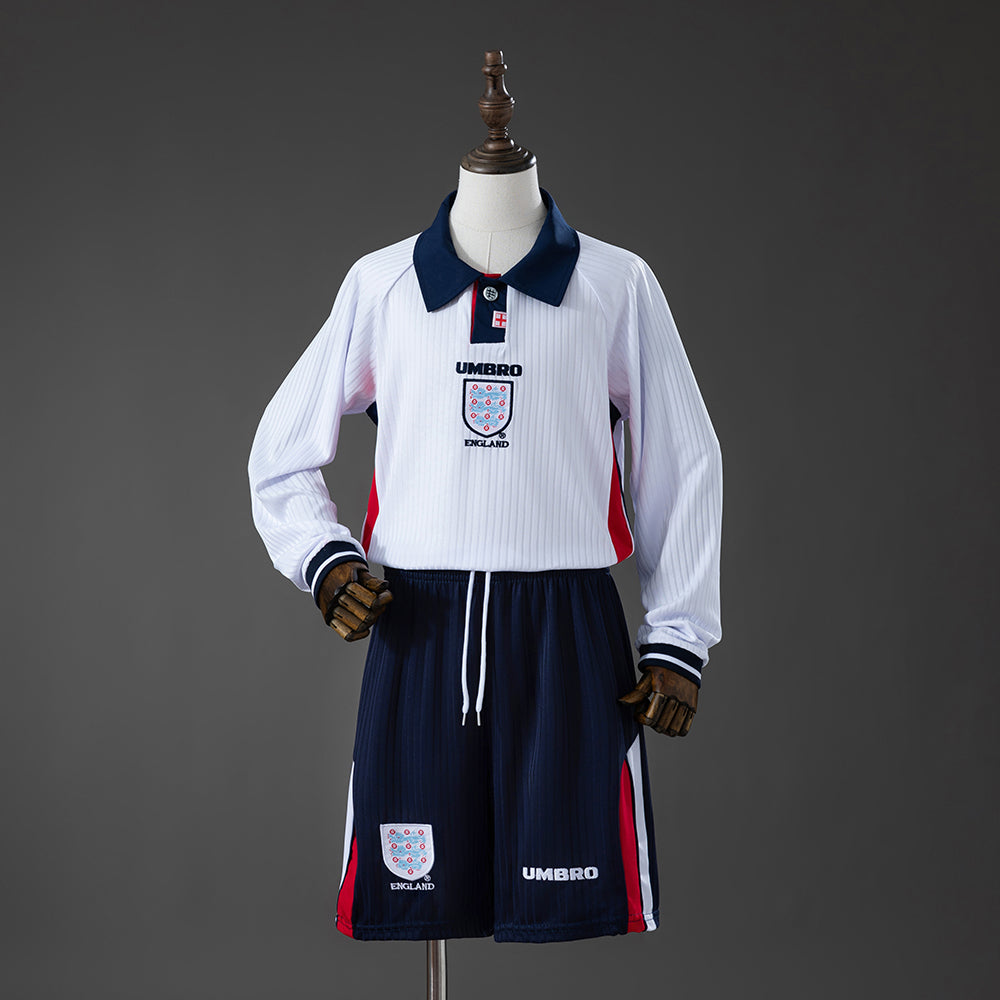 Camiseta infantil retro de manga larga de la selección inglesa de 1998