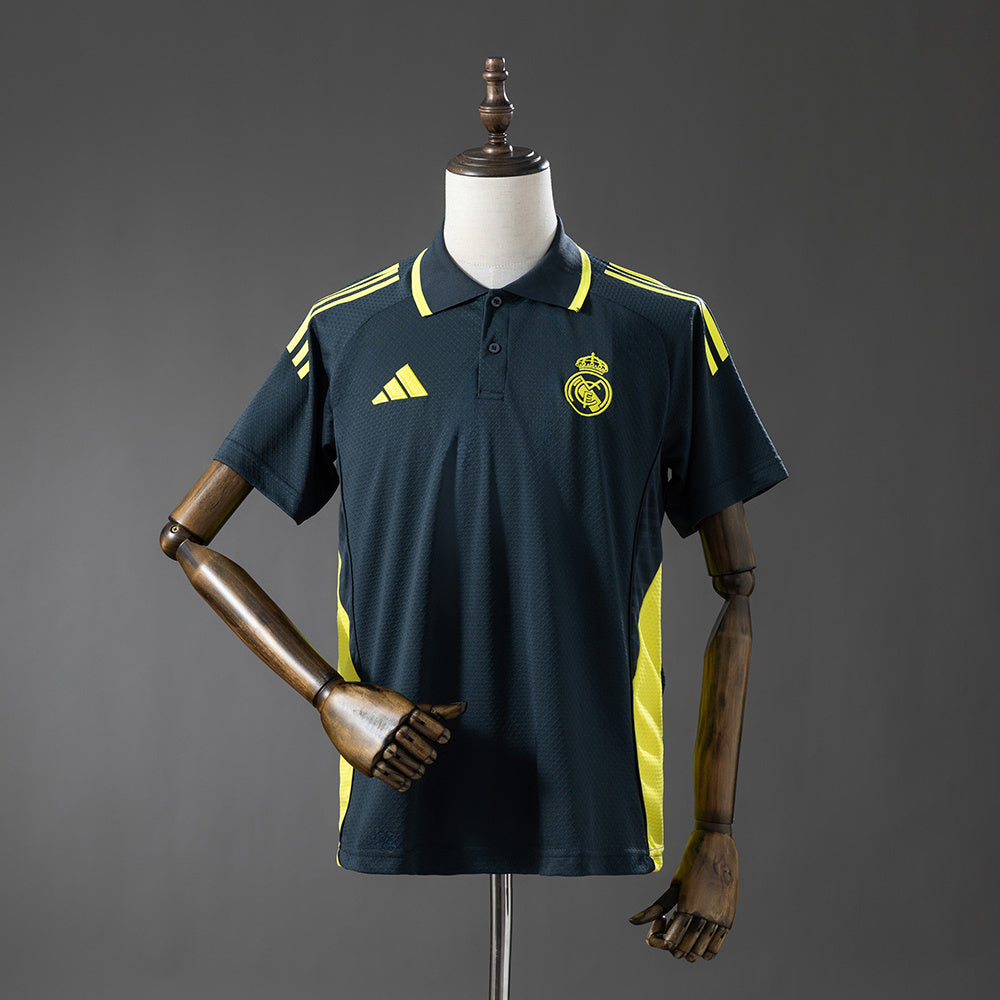 Polo Real Madrid 25/26 - Gris oscuro y amarillo
