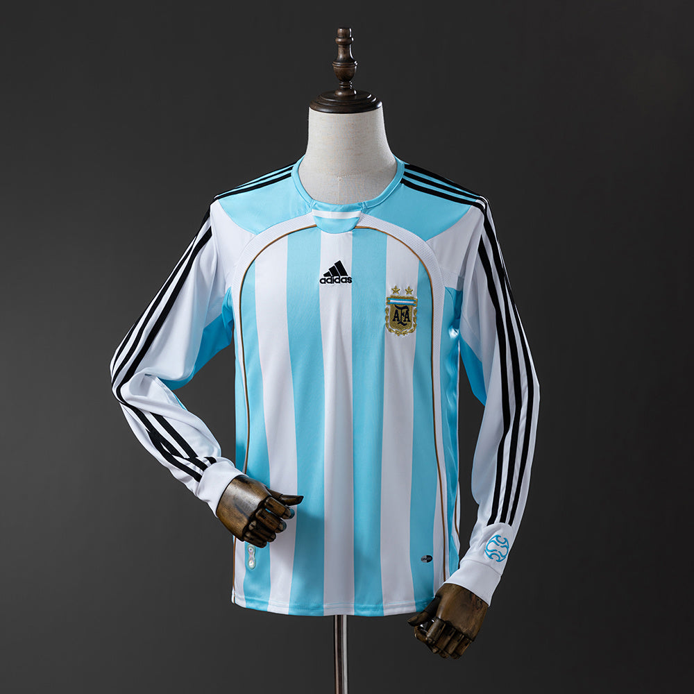 Camiseta retro de manga larga de Argentina 2006