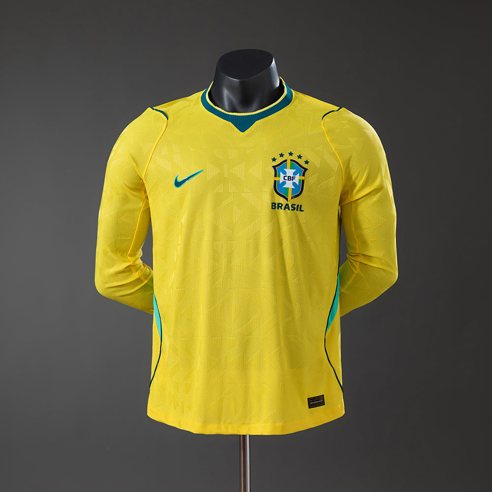 Camiseta de manga larga versión jugador local de Brasil 2026