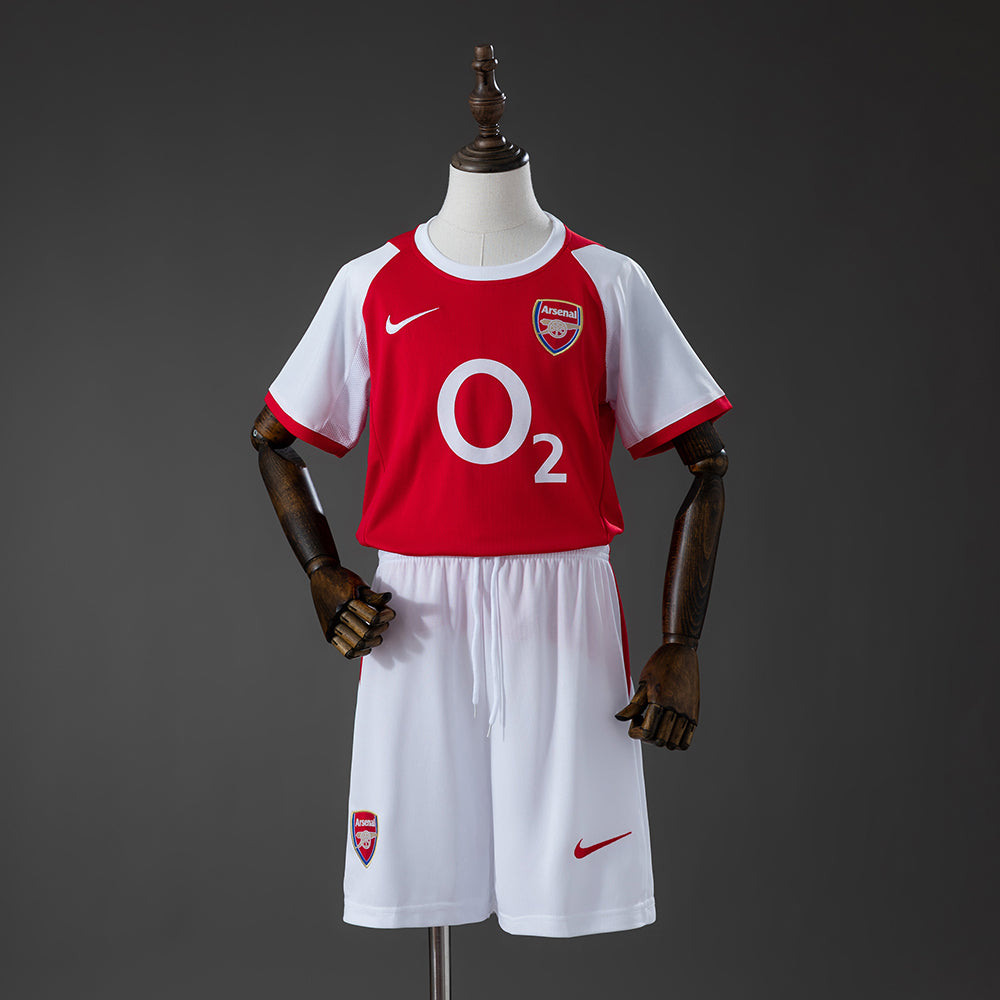 Camiseta retro del Arsenal para niños, temporada 2002/04