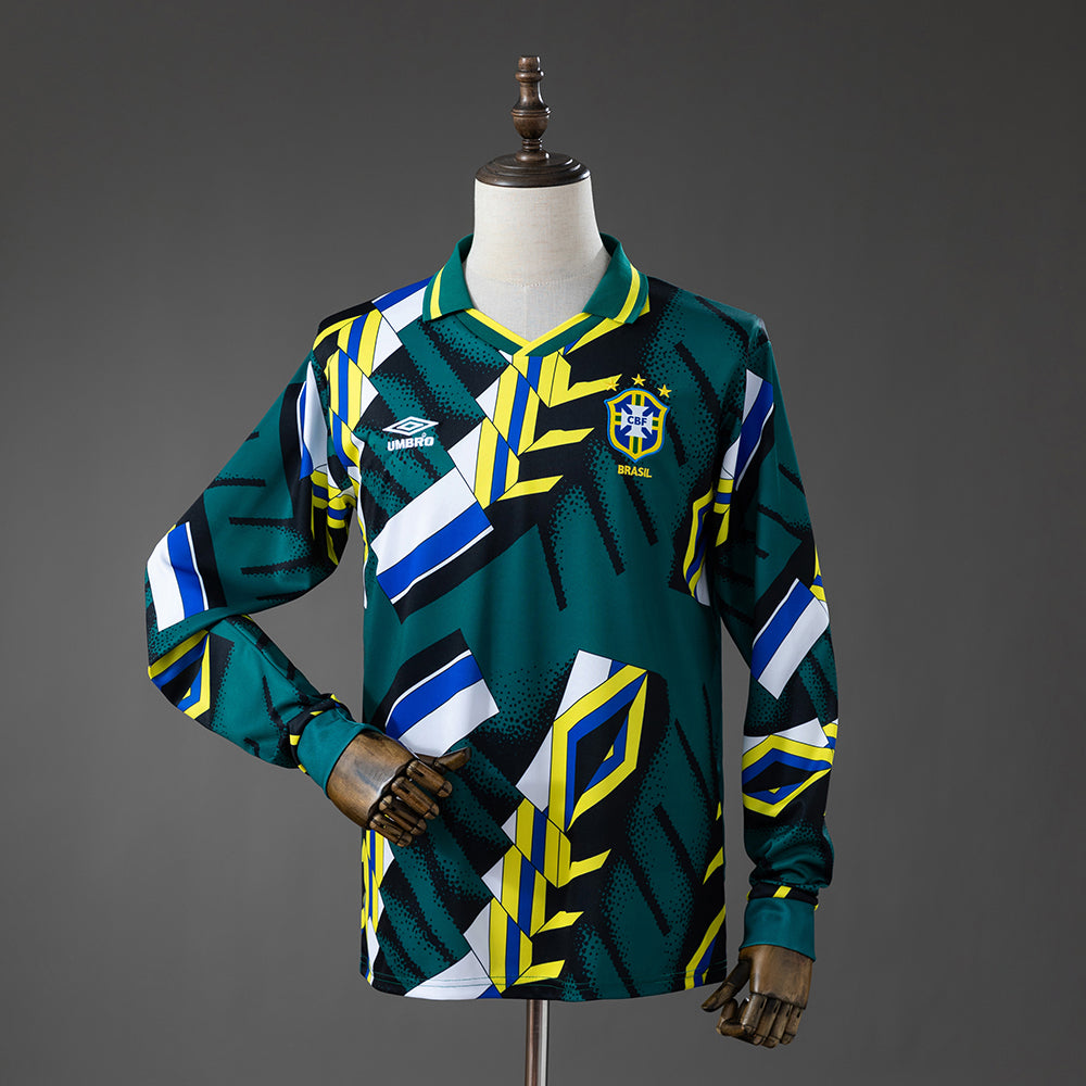 Camiseta retro de manga larga para portero de Brasil 96/97