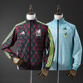Chaqueta cortavientos reversible México - Rojo y azul cielo