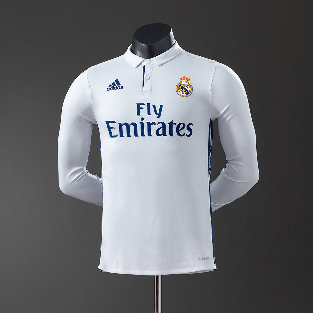 Camiseta retro de manga larga del Real Madrid 16/17, versión jugador