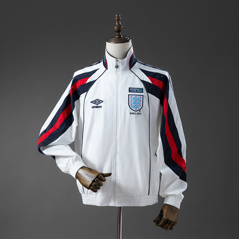 Cortavientos retro de Inglaterra 1998 - Blanco