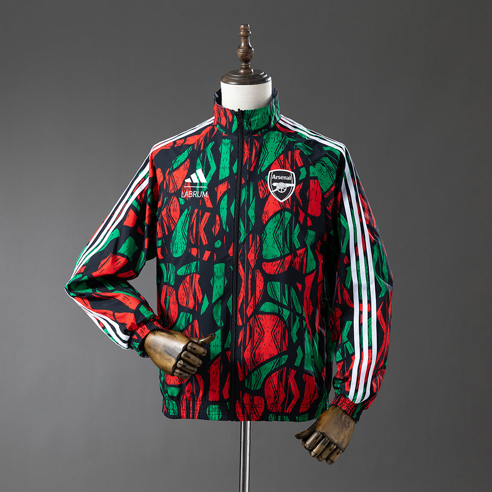 Chaqueta cortavientos reversible Arsenal - Rojo y negro