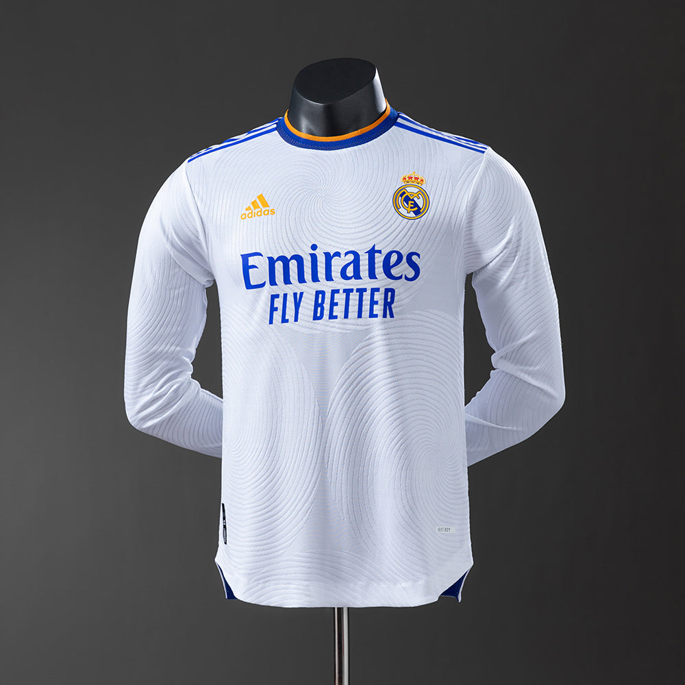 Camiseta retro de manga larga del Real Madrid 21/22, versión jugador