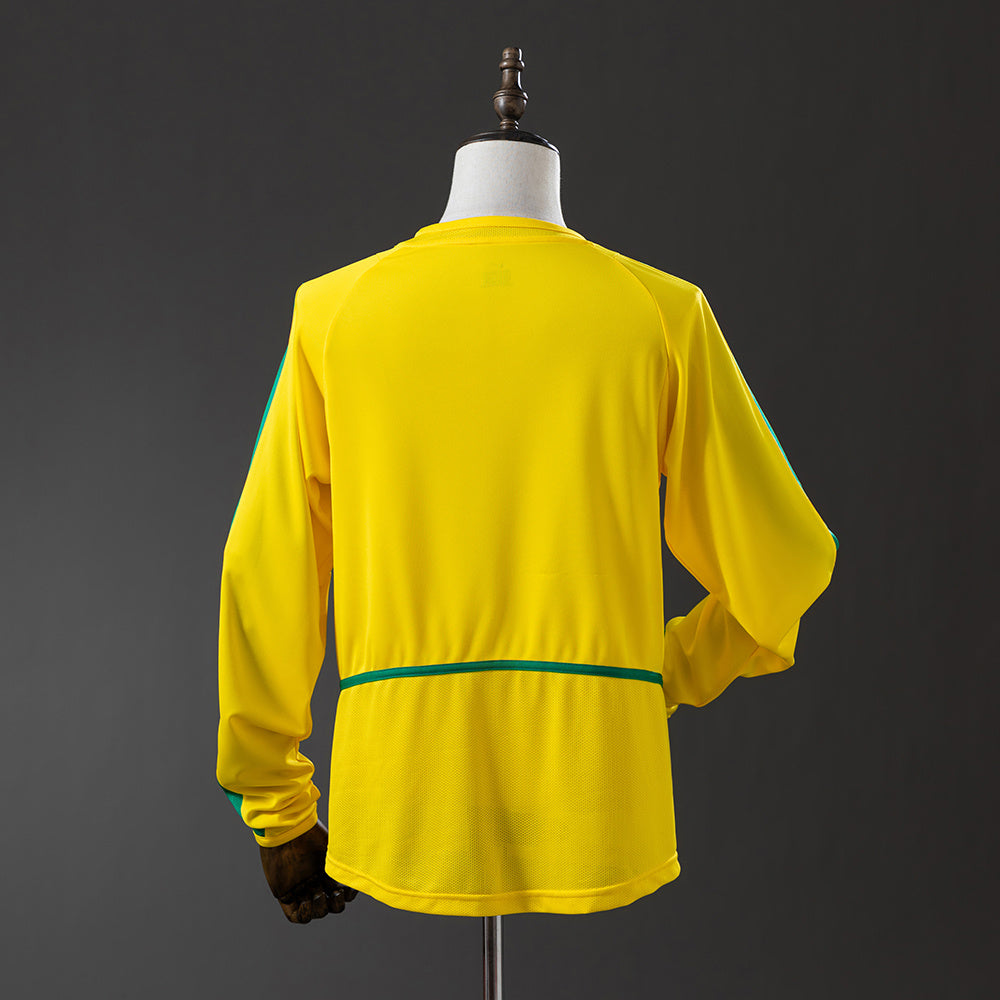 Camiseta retro de manga larga de la selección brasileña 2002