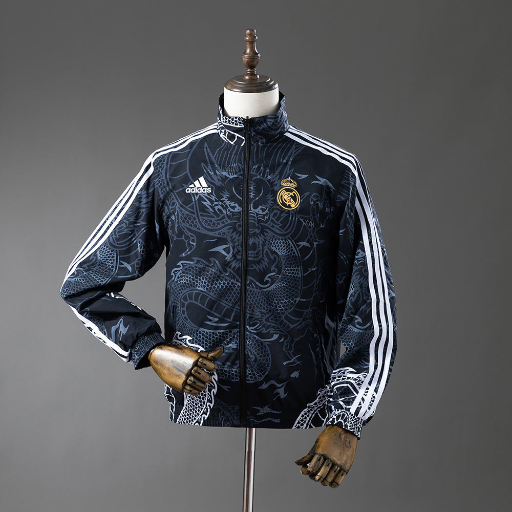 Chaqueta cortavientos reversible del Real Madrid - Black&Black Dragon