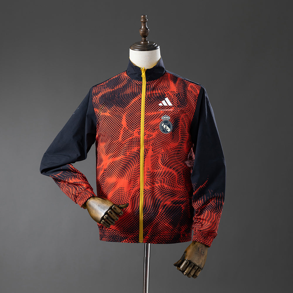 Chaqueta cortavientos reversible del Real Madrid - Amarillo y rojo