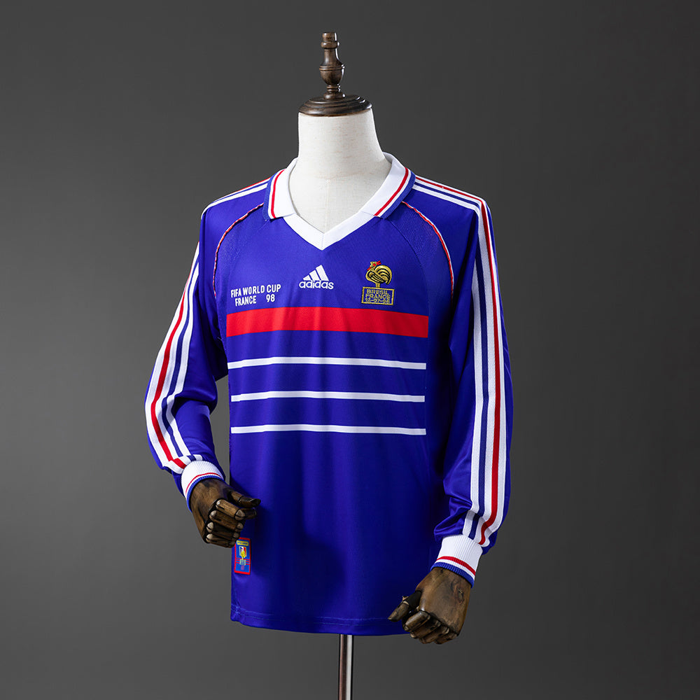 Camiseta retro de manga larga de Francia 1998 (local)