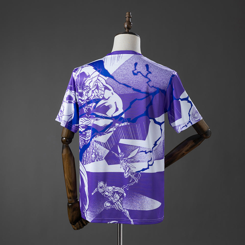 Real Madrid 25/26 Vengadores - Camiseta de prepartido (morada)