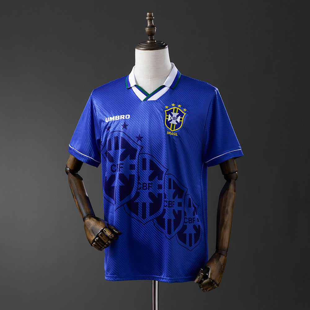 Camiseta retro de visitante de Brasil 94/96