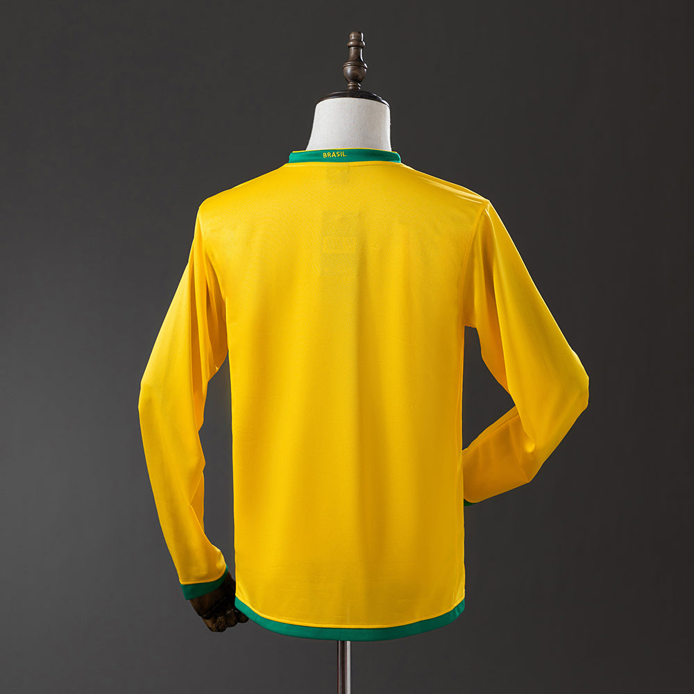 Camiseta retro de manga larga de Brasil 2006