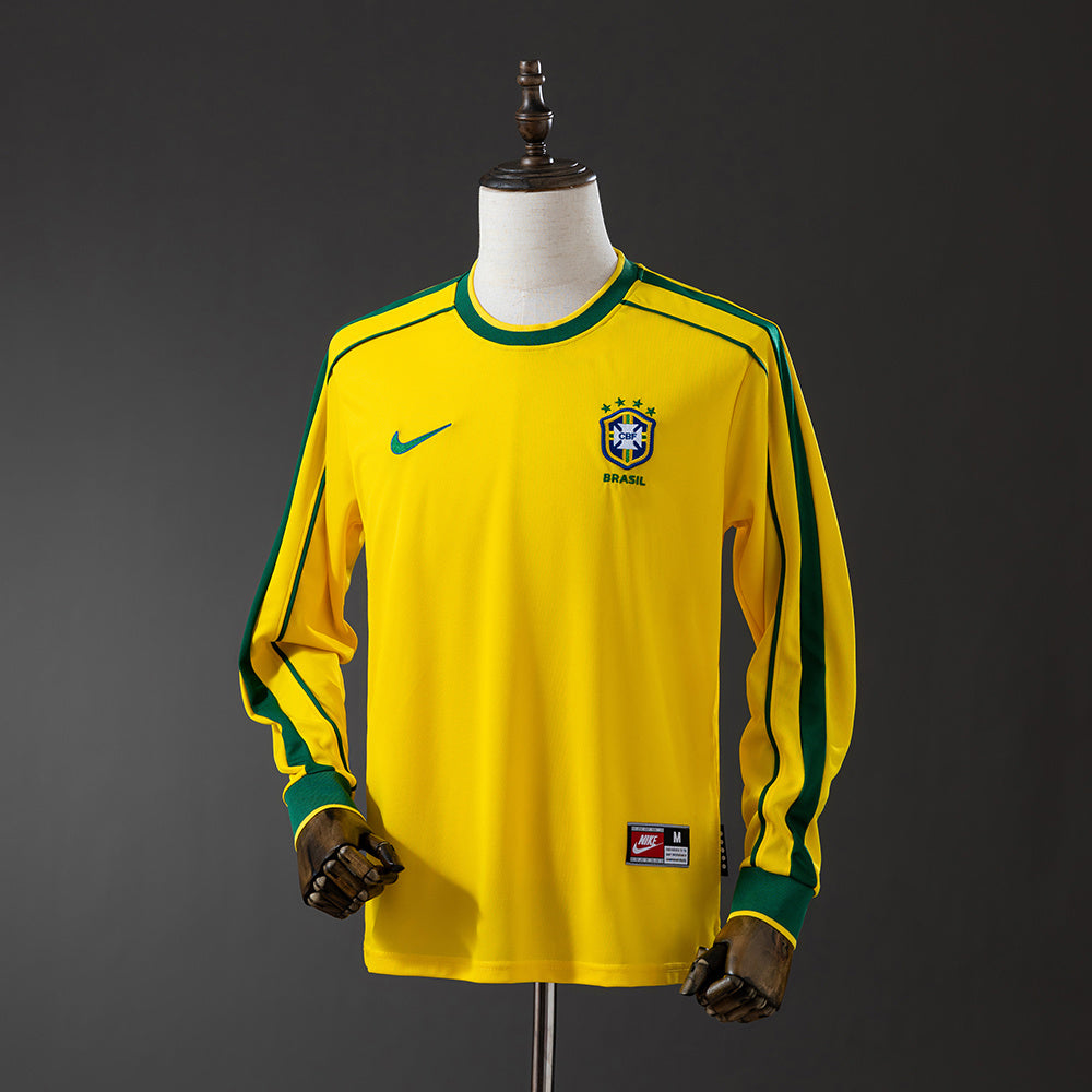 Camiseta retro de manga larga Brasil 1998