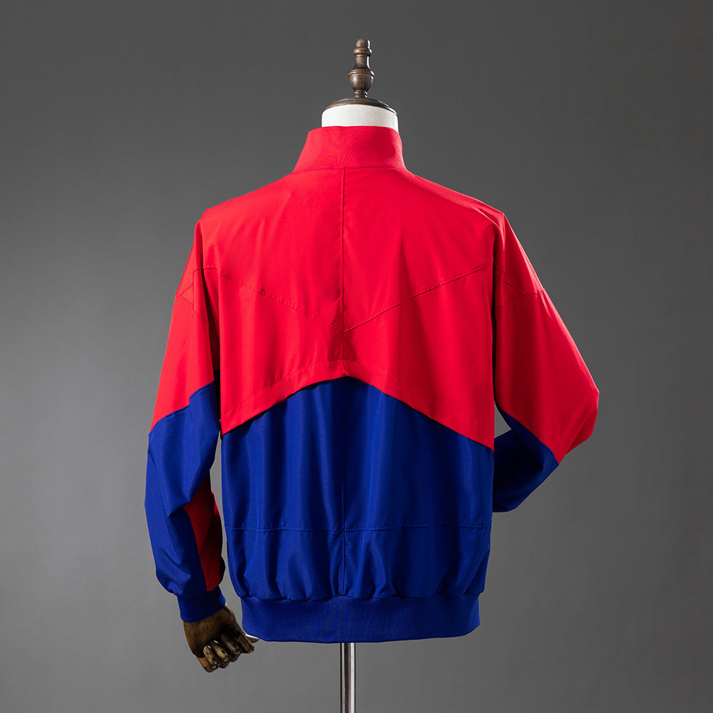 Cortavientos Barcelona - Azul marino intenso y rojo noble