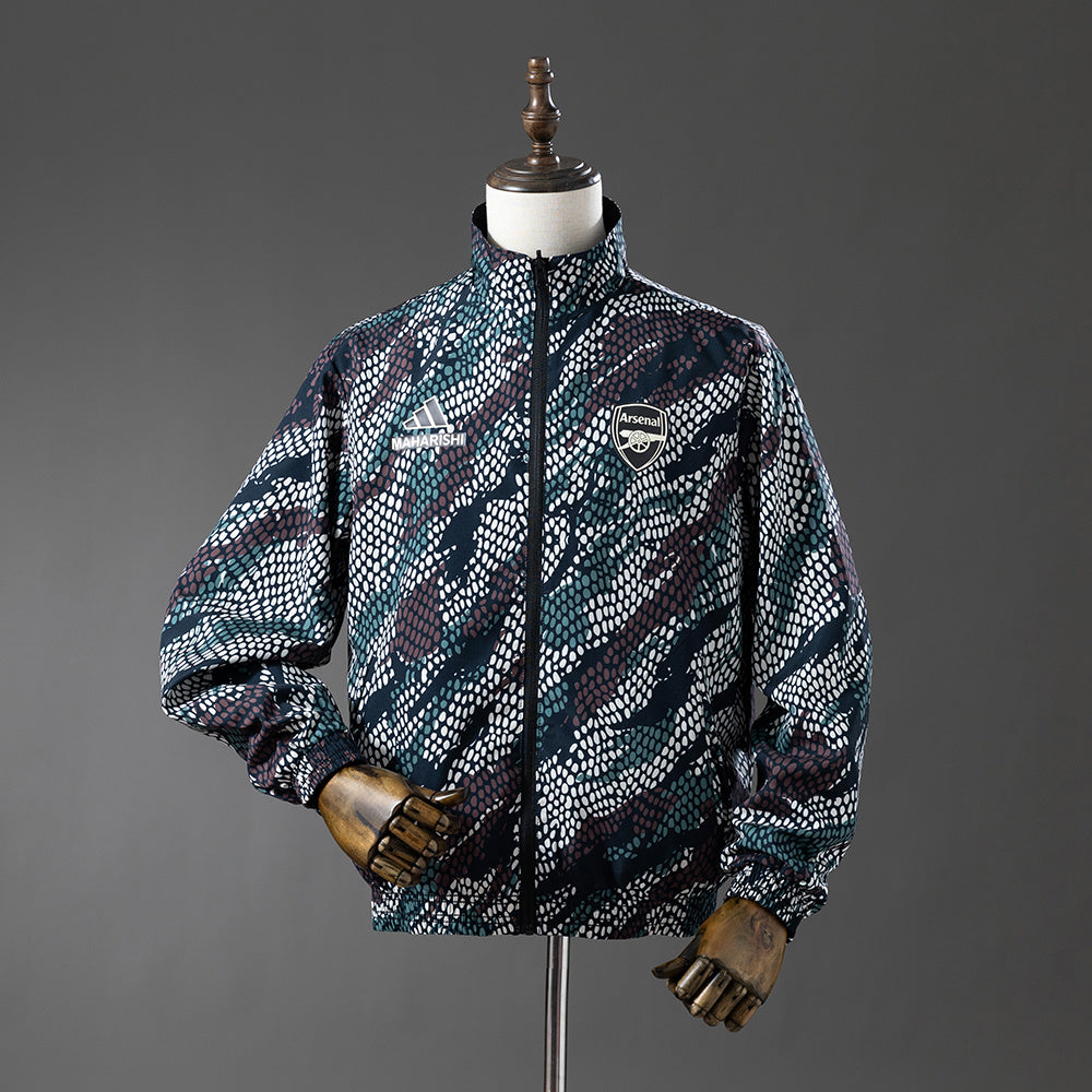 Chaqueta cortavientos reversible Arsenal - Negra