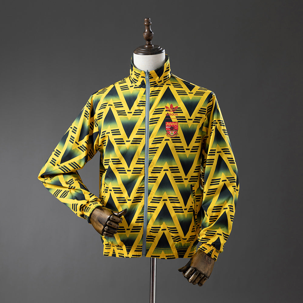 Chaqueta cortavientos reversible Arsenal - Amarillo y gris