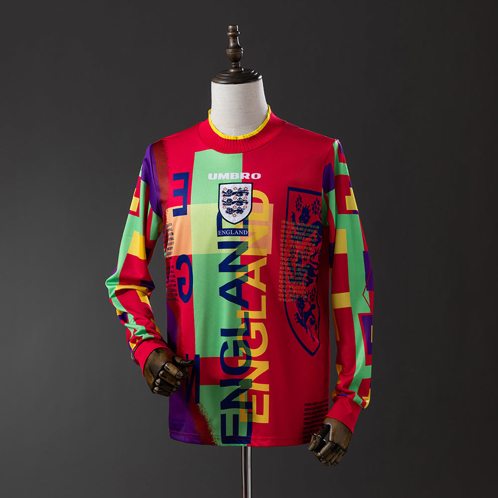 Camiseta retro de manga larga para portero de Inglaterra 1996