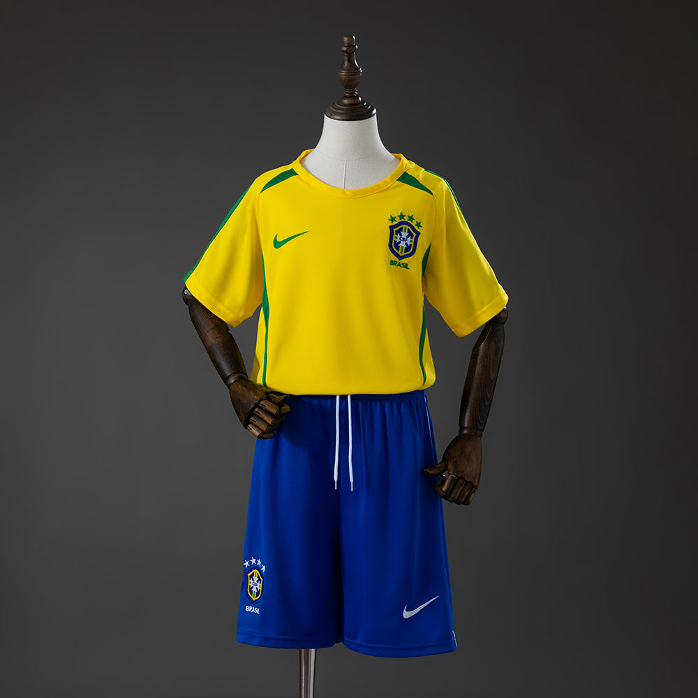 Camiseta retro de local de Brasil 2002 para niños