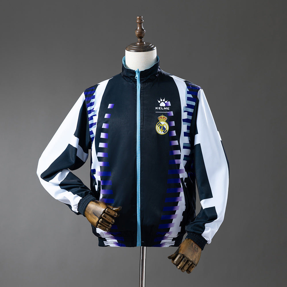 Chaqueta cortavientos reversible del Real Madrid - Azul marino y azul cielo