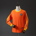 Camiseta retro de manga larga para portero de Brasil 1998