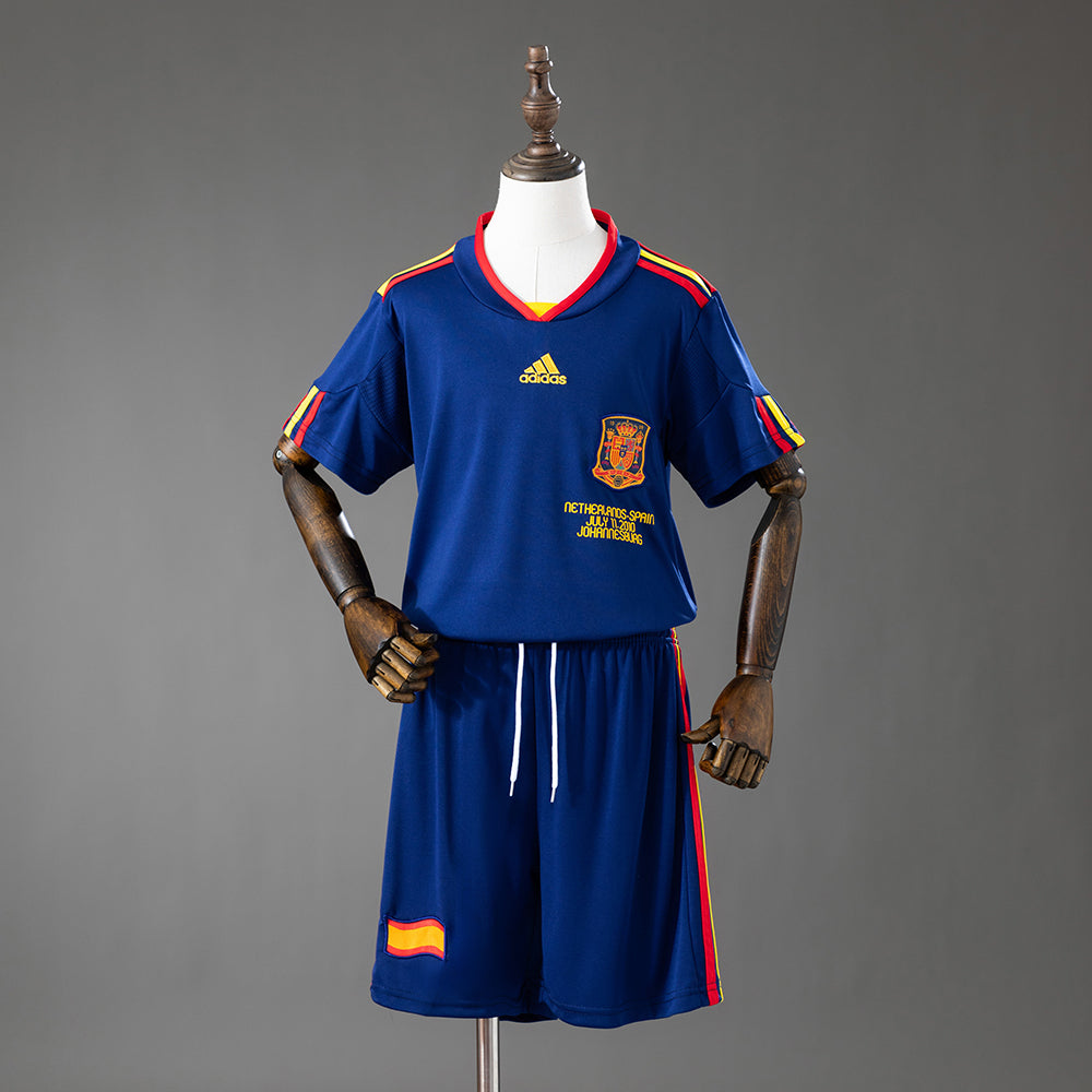 Camiseta retro de visitante de España 2010 para niños