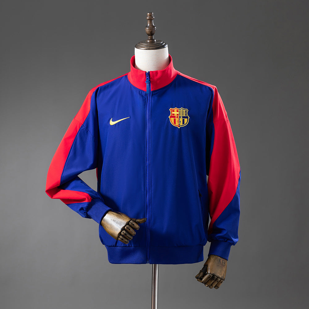 Cortavientos Barcelona - Azul marino intenso y rojo noble