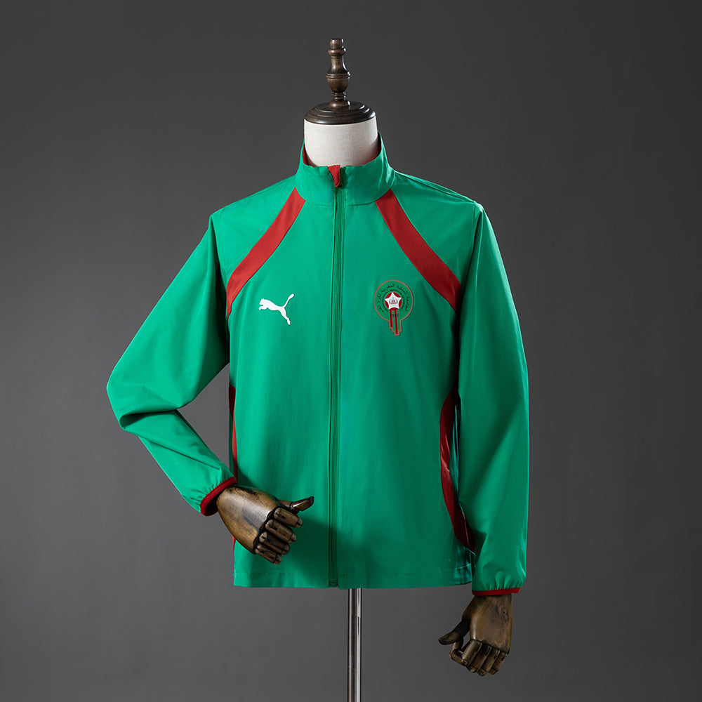 Chaqueta cortavientos reversible Marruecos 2026 - Rojo y verde