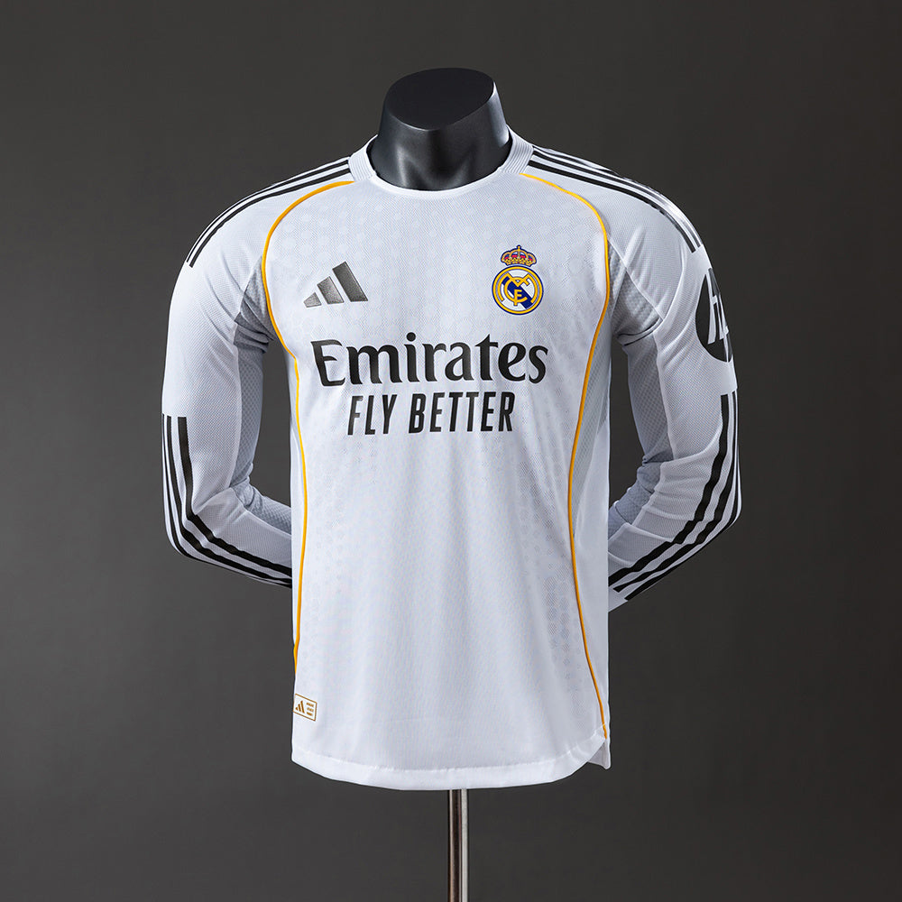 Camiseta de manga larga del Real Madrid 25/26, versión jugador