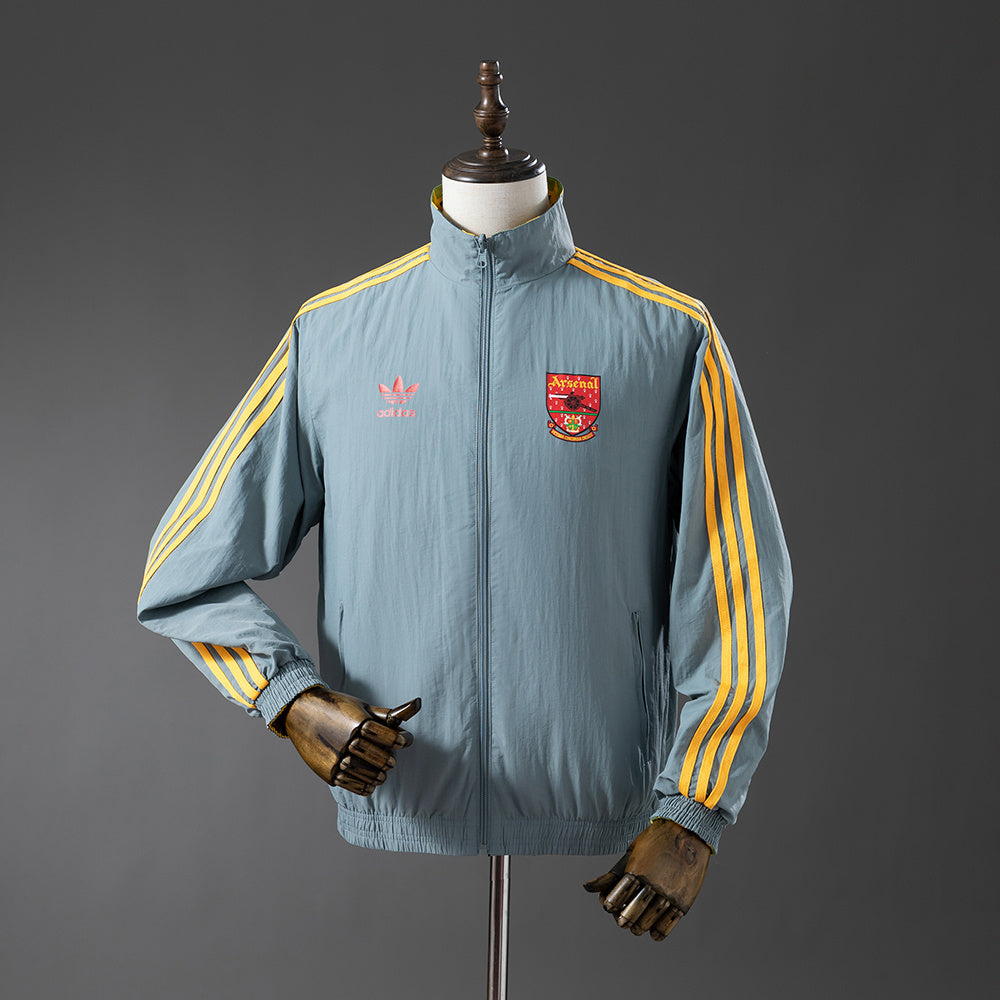 Chaqueta cortavientos reversible Arsenal - Amarillo y gris