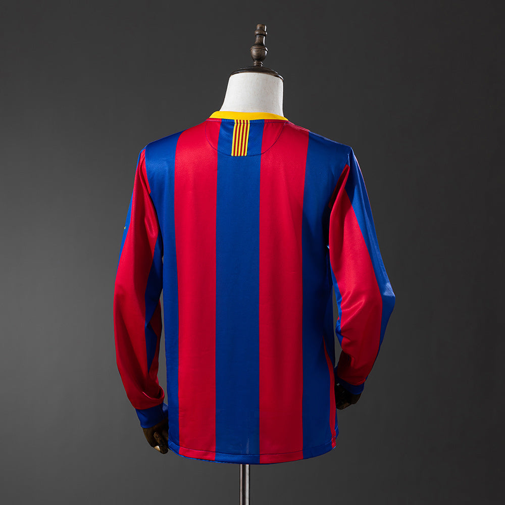 Camiseta retro de manga larga del Barcelona 2010/11, edición Champions League