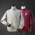 Chaqueta cortavientos reversible del Real Madrid - Beige y rojo