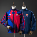 Chaqueta cortavientos reversible Barcelona - Rojo y azul marino