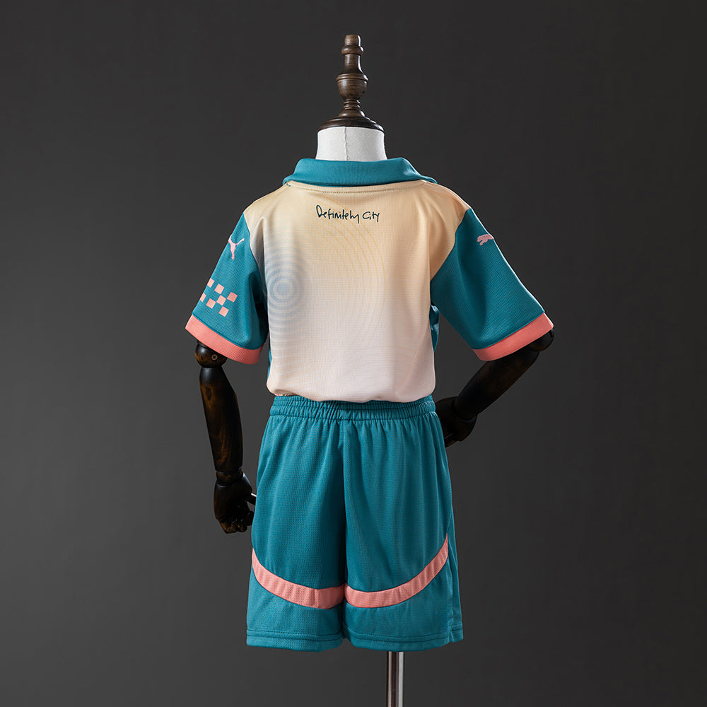 Manchester City 24/25 Cuarto kit de visitante para niños