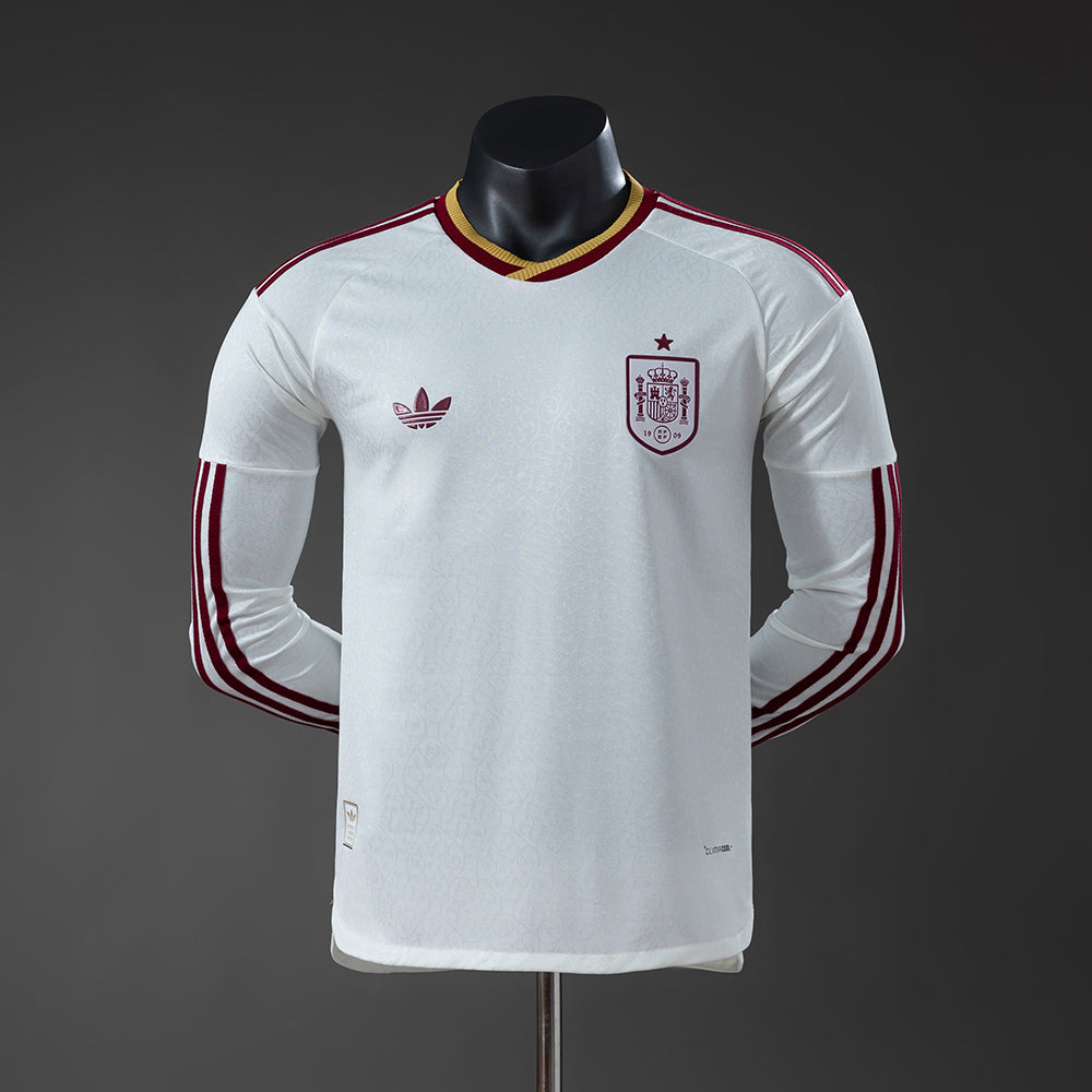 Camiseta de manga larga versión visitante de España 2026,