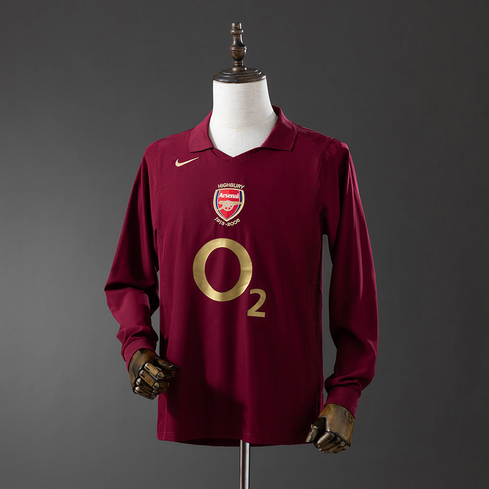 Camiseta retro de manga larga del Arsenal 05/06