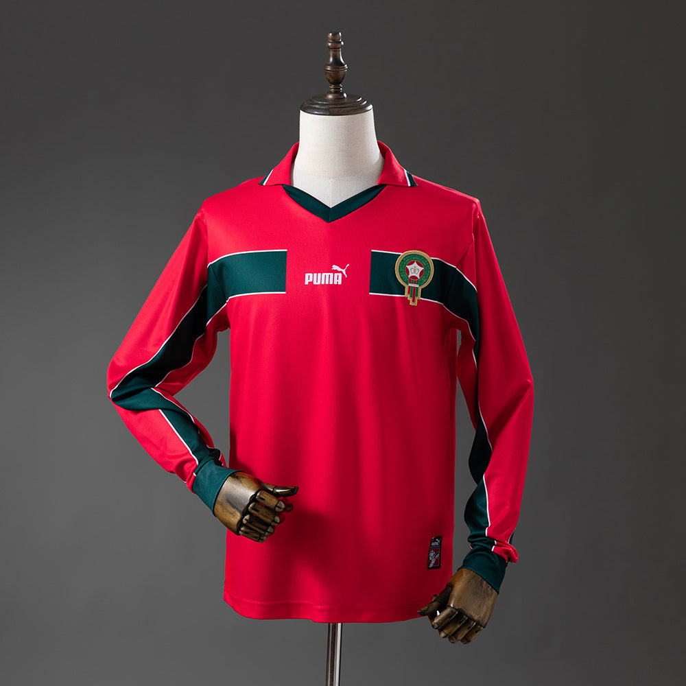 Camiseta retro de manga larga de Marruecos 1998 (visitante)
