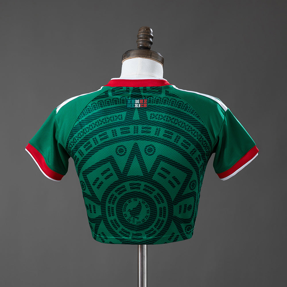 México 2026 Inicio Estilo Top Corto para Mujer