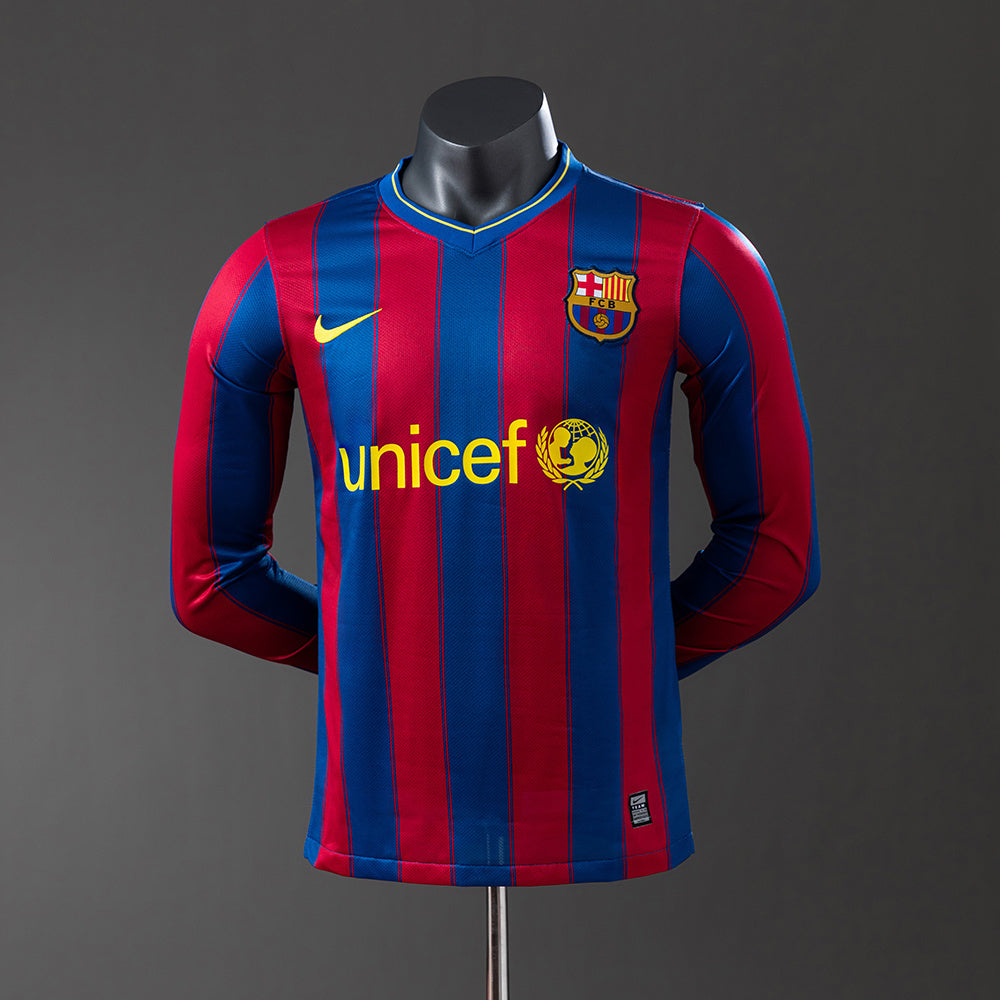 Camiseta retro de manga larga del Barcelona 09/10, versión jugador