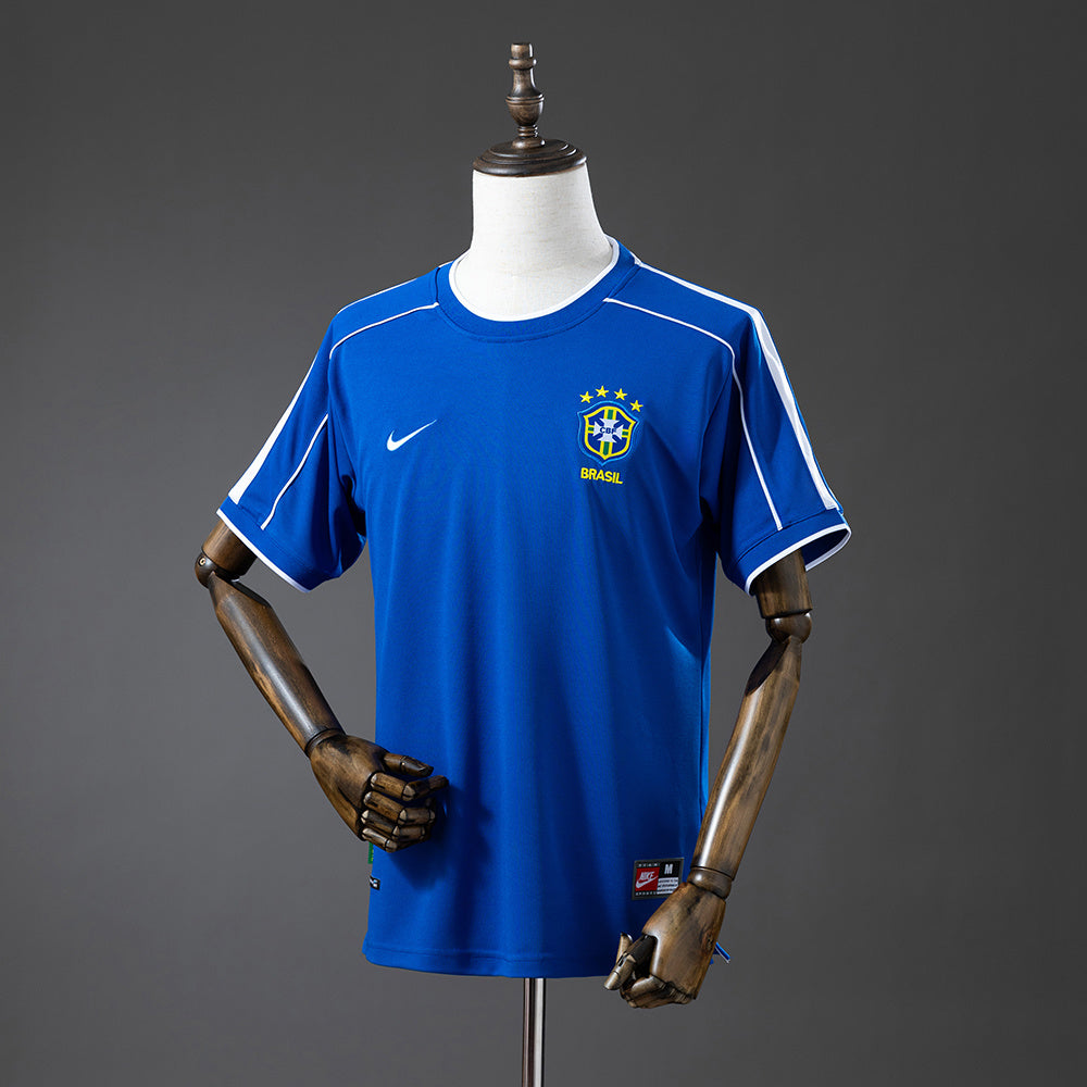 Camiseta retro de visitante de Brasil 1998