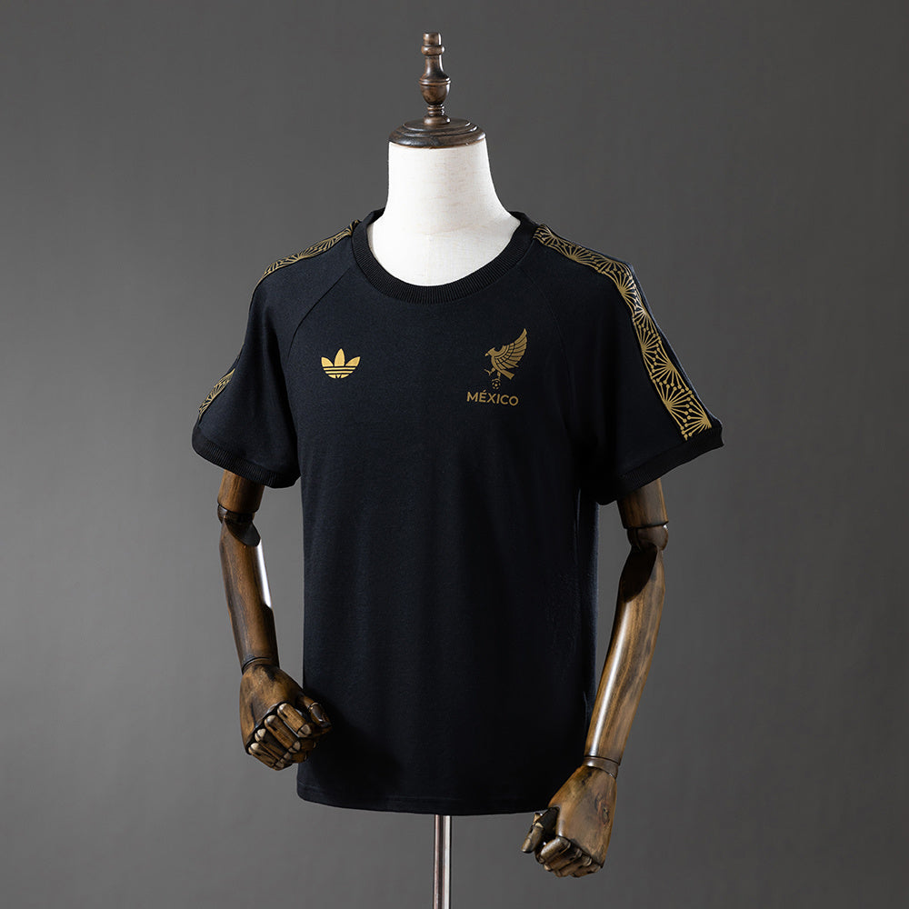 Camiseta México Gold de 3 rayas