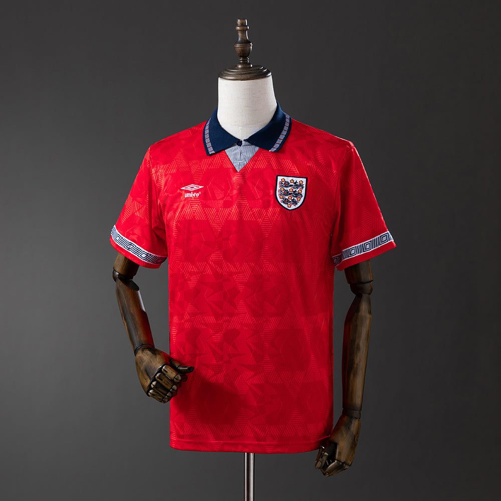 Camiseta retro de visitante de Inglaterra 1990
