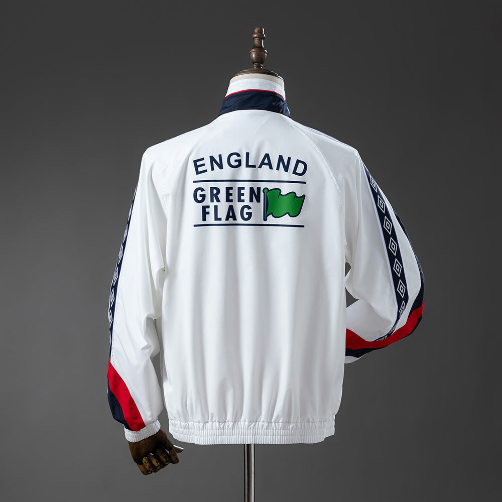 Cortavientos retro de Inglaterra 1998 - Blanco